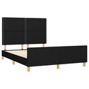 sengeramme uden madras 140x190 cm stof sort