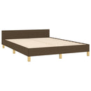 sengeramme uden madras 140x190 cm stof mørkebrun