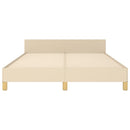 sengeramme uden madras 140x190 cm stof cremefarvet