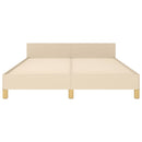 sengeramme uden madras 140x200 cm stof cremefarvet