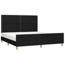 sengeramme uden madras 180x200 cm stof sort