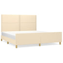 sengeramme uden madras 180x200 cm stof cremefarvet