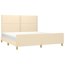sengeramme uden madras 180x200 cm stof cremefarvet