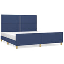 sengeramme uden madras 180x200 cm stof blå