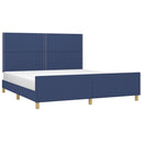sengeramme uden madras 180x200 cm stof blå