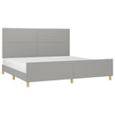 sengeramme uden madras 200x200 cm stof lysegrå