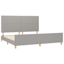 sengeramme uden madras 200x200 cm stof lysegrå