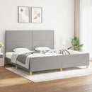 sengeramme uden madras 200x200 cm stof lysegrå