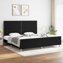 sengeramme uden madras 200x200 cm stof sort