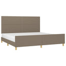 sengeramme uden madras 200x200 cm stof gråbrun