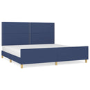 sengeramme uden madras 200x200 cm stof blå