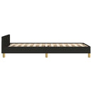 sengeramme uden madras 90x200 cm stof sort