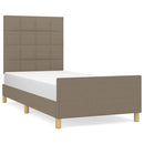 sengeramme uden madras 90x200 cm stof gråbrun