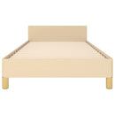 sengeramme uden madras 90x200 cm stof cremefarvet