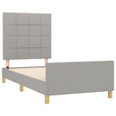 Sengeramme uden madras Lysegrå 100x200 cm Stof