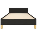 Sengeramme uden madras Sort 100x200 cm Stof