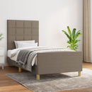 Sengeramme uden madras Taupe 100x200 cm Stof