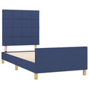 sengeramme uden madras 100x200 cm stof blå