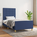 sengeramme uden madras 100x200 cm stof blå