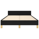 Sengeramme uden madras Sort 120x200 cm Stof