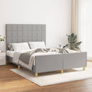 sengeramme uden madras 140x190 cm stof lysegrå