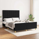 sengeramme uden madras 140x190 cm stof sort