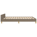 sengeramme uden madras 140x190 cm stof gråbrun