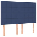 sengeramme uden madras 140x190 cm stof blå