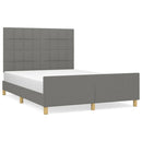 sengeramme uden madras 140x200 cm stof mørkegrå