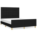 sengeramme uden madras 140x200 cm stof sort