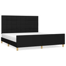 sengeramme uden madras 160x200 cm stof sort