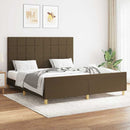 sengeramme uden madras 160x200 cm stof mørkebrun