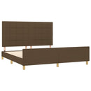 sengeramme uden madras 180x200 cm stof mørkebrun