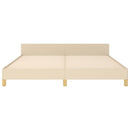 sengeramme uden madras 180x200 cm stof cremefarvet