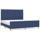 sengeramme uden madras 180x200 cm stof blå