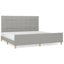 sengeramme uden madras 200x200 cm stof lysegrå