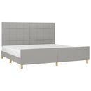 sengeramme uden madras 200x200 cm stof lysegrå