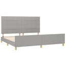 sengeramme uden madras 200x200 cm stof lysegrå