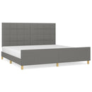 sengeramme uden madras 200x200 cm stof mørkegrå