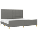 sengeramme uden madras 200x200 cm stof mørkegrå