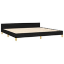 sengeramme uden madras 200x200 cm stof sort