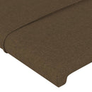 sengeramme uden madras 200x200 cm stof mørkebrun