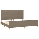sengeramme uden madras 200x200 cm stof gråbrun