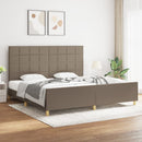 sengeramme uden madras 200x200 cm stof gråbrun