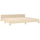 sengeramme uden madras 200x200 cm stof cremefarvet