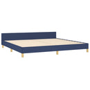 sengeramme uden madras 200x200 cm stof blå