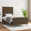 Sengeramme uden madras Mørkebrun 80x200 cm Stof