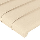 sengeramme uden madras 90x190 cm stof cremefarvet