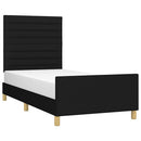 sengeramme uden madras 90x200 cm stof sort