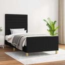 sengeramme uden madras 90x200 cm stof sort
